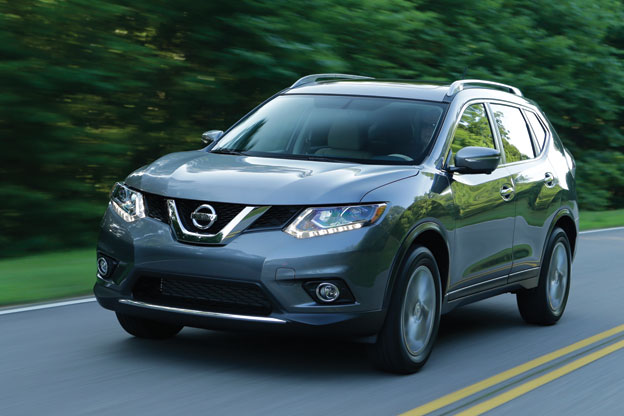 Exterior view of the 2014 Nissan Rogue SL AWD.