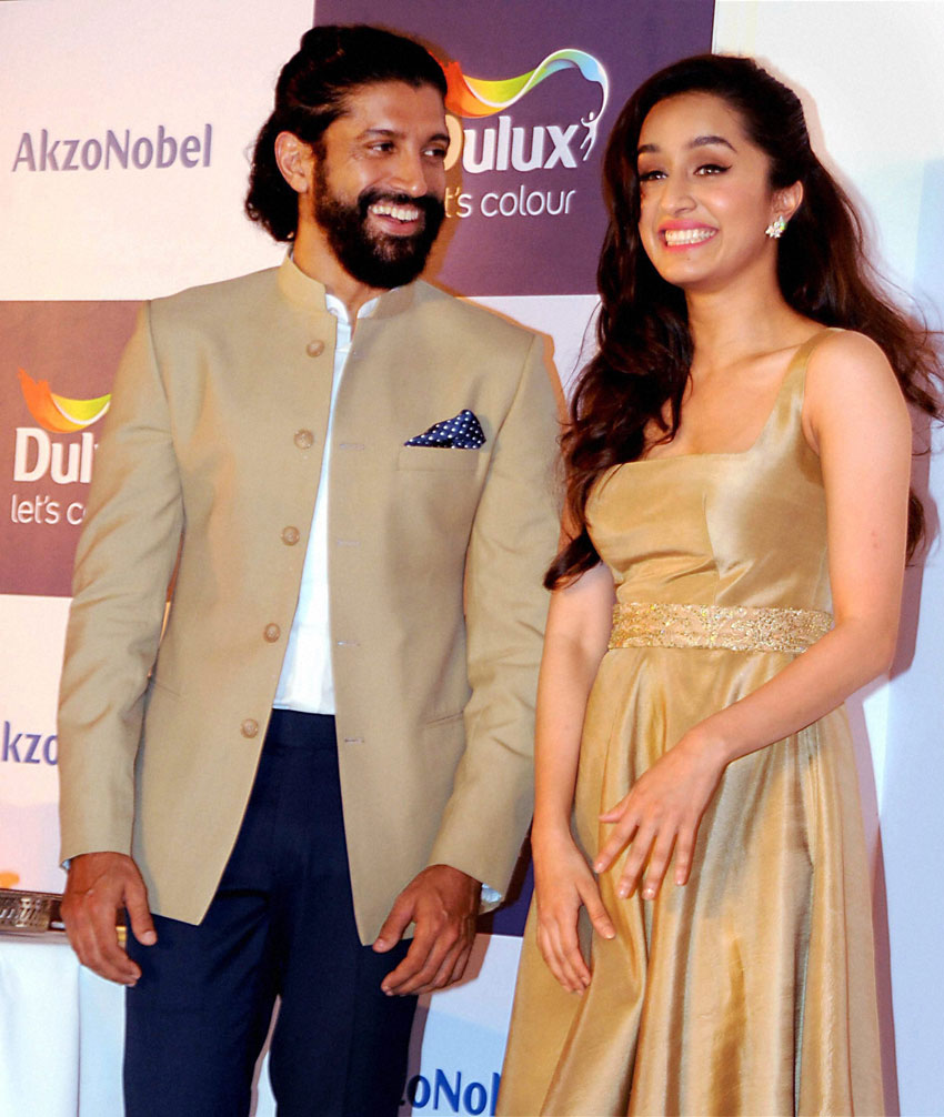 Farhan Akhtar and Shraddha Kapoor at an event in Mumbai, Dec. 2. (Press Trust of India) 