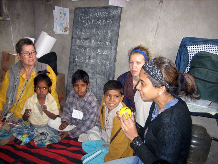 Volunteer teacher Hema Shah photographed the students she taught in a classroom in Jaipur, India that lacked basic school supplies. (Planting Pencils)  