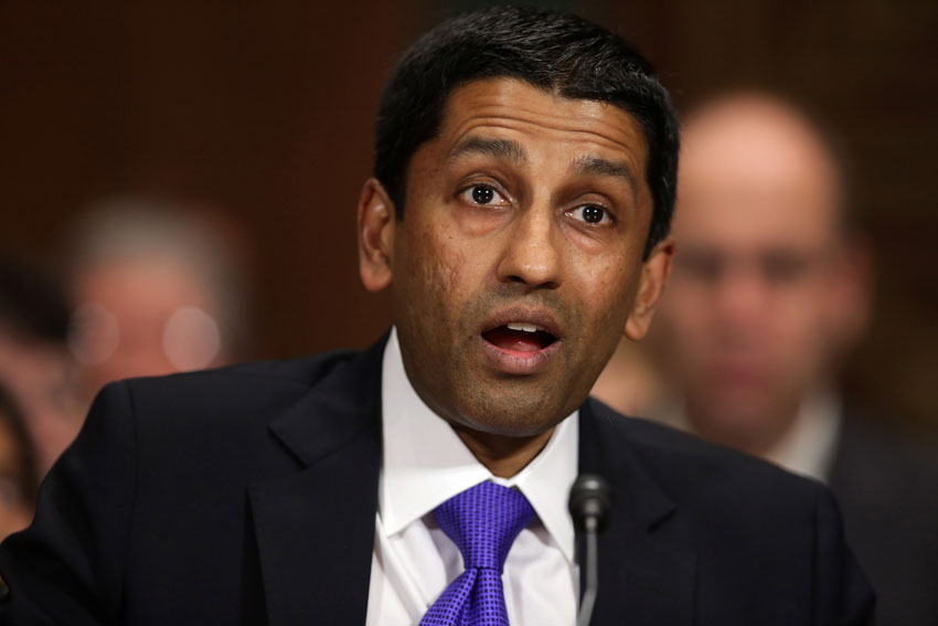File photo of U.S. Supreme Court hopeful and Principal Deputy Solicitor General of the United States Srikanth Srinivasan as he testifies before the Senate Judiciary Committee on Capitol Hill April 10, 2013 in Washington, DC. President Barack Obama had earlier nominated Srinivasan to be circuit judge for the United States Court of Appeals for the District of Columbia Circuit. A significant number of Supreme Court appointees were previously D.C. Circuit Court judges. (Chip Somodevilla | Getty Images) 
