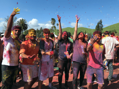 Students celebrate Holi at 2019 FOG Holi in Fremont, CA (All Photos: Vansh A. Gupta/Siliconeer)