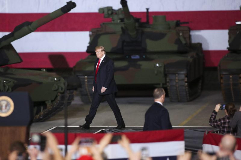 images of trumps military planes and tanks july 4th parade