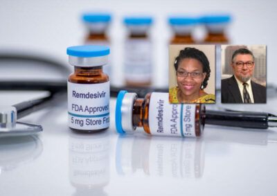 (Above): (Inset, l-r): Denise Octavia Smith, Executive Director of the National Association of Community Health Workers; Dr. David E. Hayes-Bautista, Director of the Center for the Study of Latino Health and Culture, UCLA Health. (Siliconeer/EMS/iStock)