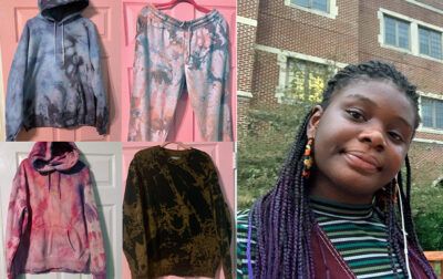 Left: Collection from Kraft Clothing Brand. Right: Kenechi Tabansi (Photos: Kenechi Tabansi)