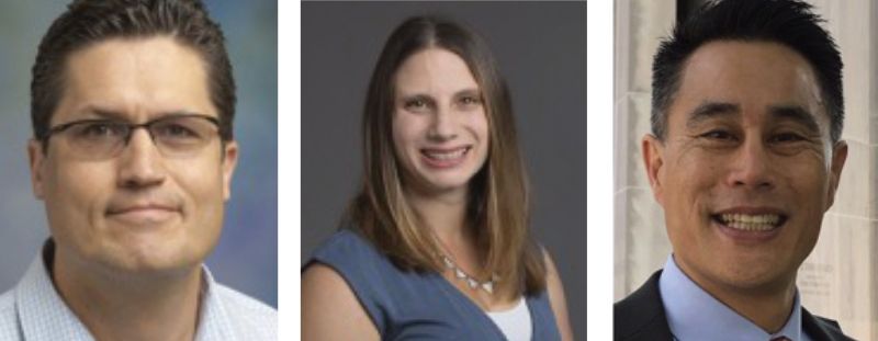 AUG 26 IMMI INFLA SPEAKERS (Above, l-r): Giovanni Peri, PhD., Professor of Economics at the University of California, Davis, Research Associate of the National Bureau of Economic Research in Cambridge, Massachusetts, and the Founder and Director of the UC Davis Global Migration Center; Julie Collins, CCP, LP, MS Program Director Department of Cardiopulmonary Sciences, College of Health Sciences; and Gregory Z. Chen, Esq. Senior Director of Government Relations, American Immigration Lawyers Association. (EMS)