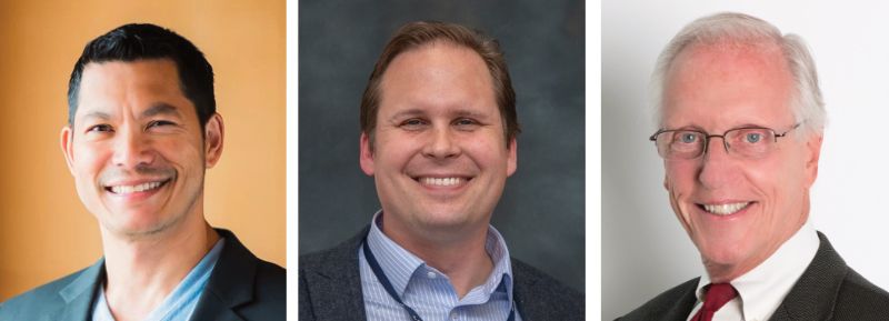 (L-r): Dr. Peter Chin-Hong, Associate Dean for Regional Campuses, University of California, San Francisco and Medical Educator, specializes in treating infectious diseases; Dr. Benjamin Neuman, Professor of Biology and Chief Virologist, Global Health Research Complex, Texas A&M University; and Dr. William Schaffner, Professor of Preventive Medicine and Infectious Diseases, Vanderbilt University School of Medicine. (EMS)