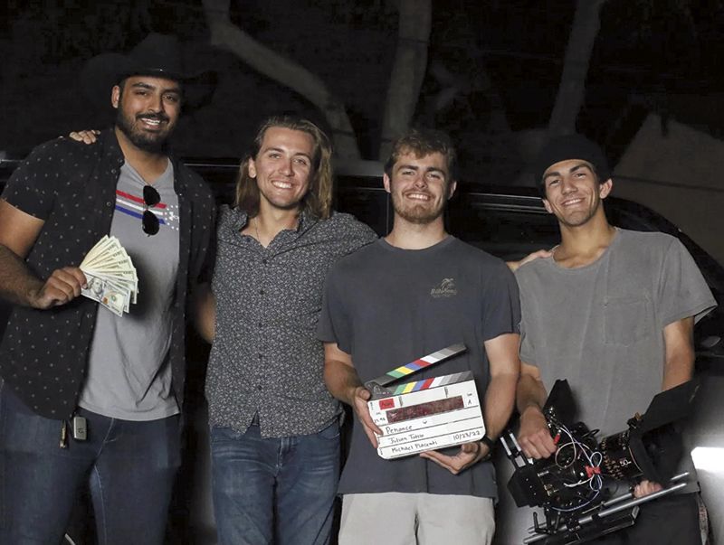 Ground zero team behind the short film, “Penance,” (l-r): Producer Rohan Kumar, Director Julian Tuttle, Writer Lucas Brawner, and Cinematographer Michael Placenti (Photo: Sabrina Gies)