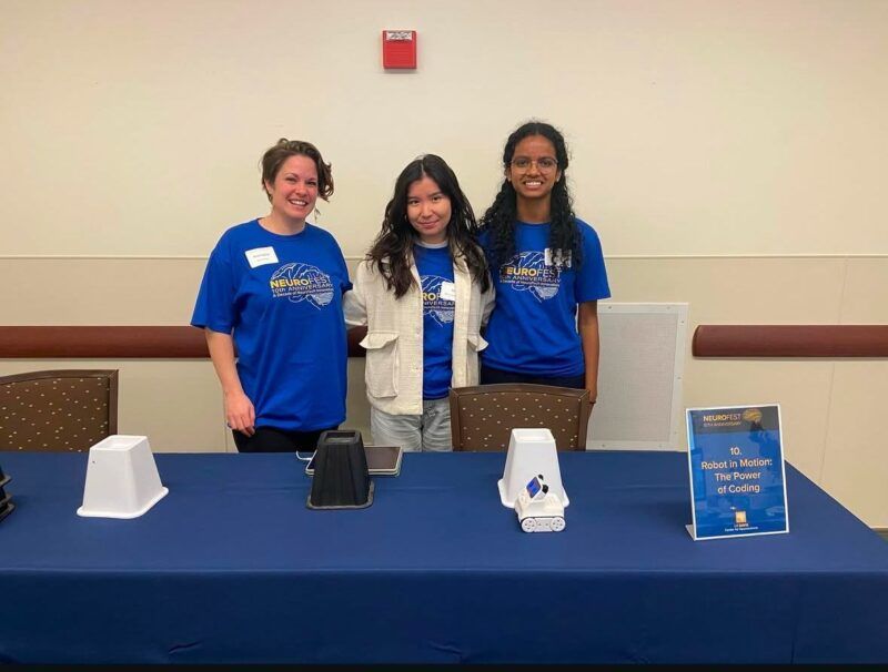 Author, Khushi Mehta, with volunteers at the 2025 UC Davis Neurofest (Photo Courtesy: Khushi Mehta)