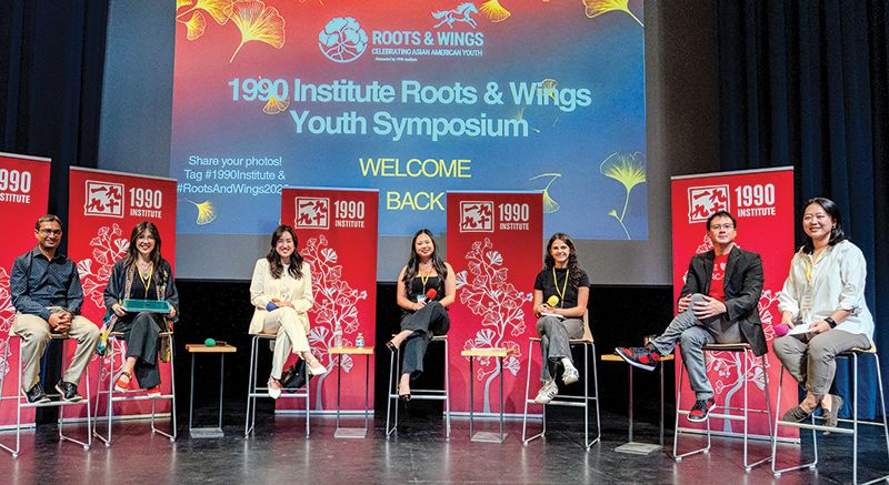 Page Roots 00 01 Rajenpanel Rajen Sheth, (l), CEO and Founder of Kyron Learning and former VP of Google Cloud AI and Industry Solutions was among the panelists at the symposium. (Bob Hsiang photo)