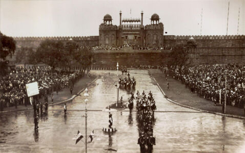 A rare photograph from the Rashtrapati Bhavan Archive showing the Republic Day celebrations in 1953 at the historic Red Fort in Delhi. The picture has been taken from the book "Right of the Line: The President's Bodyguard,” one of the volumes on Rashtrapati Bhavan capturing its history and heritage with stunning images. (Press Trust of India) page-2017-india-republic-day-81