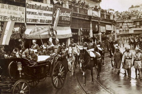 A rare photograph from the Rashtrapati Bhavan Archive showing the President's Bodyguards passing through the Chandni Chowk during Republic Day celebrations in 1953 in Delhi. The picture has been taken from the book "Right of the Line: The President's Bodyguard,” one of the volumes on Rashtrapati Bhavan capturing its history and heritage with stunning images. (Press Trust of India) page-2017-india-republic-day-82