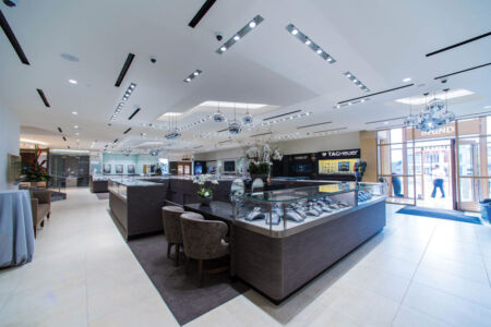 A view of the Tag Heuer section and more at the renovated Bhindi Jewellers’ Artesia, Calif. showroom. page-bhindi-03