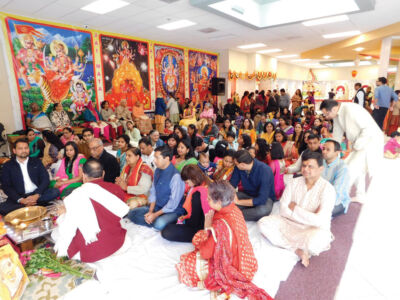 Devotees attend Rani Sati Dadi puja at Sunnyvale Hindu Temple, Dec. 6. page-chhapanbhog-08
