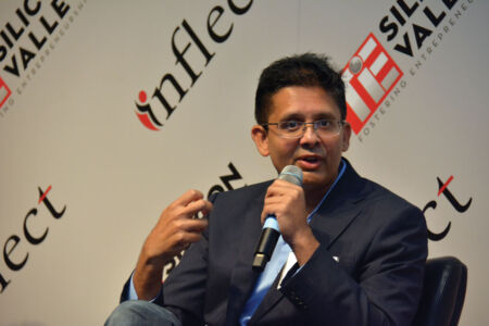 Chandar Pattabhiram (CMO, Coupa Software) speaks at the CMO Inflect Conference, in Mountain View, Calif., Sept. 21. (All Photos: Vansh A. Gupta) page-cmo-inflect-01