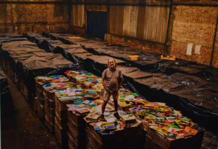 A picture showing the collection of six million records owned by Zero Freitas, a Brazilian businessman. There are many such rare and interesting pictures curated at the Museum. (Amar D. Gupta/Siliconeer) page-computer-14