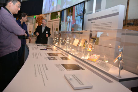 Ericsson PT680 NMT cell phone, mid-1980s: The analog Nordic Mobile Telephone (NMT) network was probably the first fully automatic cell phone system. Like most early cell phones, this chunky PT680 phone was intended for cars. On loan from Centrum for Narvinglivhistoria (Centre for Business History), Sweden. (Amar D. Gupta/Siliconeer) page-computer-48