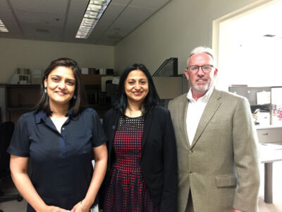 (L-r): Assistant City Manager Aarti Shrivastava, Vice Mayor Savita Vaidhyanathan and Public Affairs Director Rick Kitson. page-cupertino-09