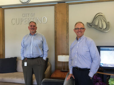 City Manager David Brandt and Director of Public Works Timm Borden. page-cupertino-20