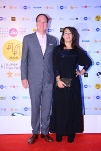 International Competition jury members Chris McDonald and Tala Hadid at the closing ceremony of Jio MAMI 18th Mumbai Film Festival with Star. page-ent-jio-mami-14