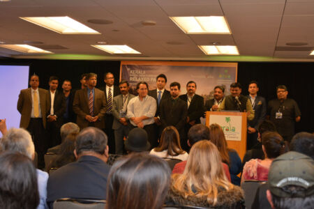 Visiting Kerala tour operators pose for a group picture at the Hyatt Regency, San Francisco, Jan. 12. (Amar D. Gupta | Siliconeer) page-kerala-09