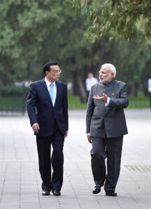 Prime Minister Narendra Modi with Chinese Premier Li Keqiang during a visit to the Temple of Heaven in Beijing, May 15. (Shahbaz Khan | PTI) page-may21-modi-02-china