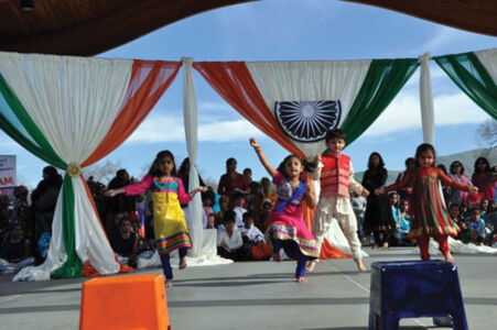 Kids dance at the India Republic Day celebrations, at Lake Elizabeth, Fremont, Calif., Feb. 6. page-repday-ajay-07
