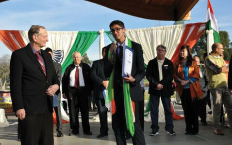 Young Indian Americans at the India Republic Day celebrations, at Lake Elizabeth, Fremont, Calif., Feb. 6. page-repday-ajay-08