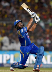 Mumbai Indian batsman Ambati Rayudu plays a shot during IPL Final against CSK at Eden Gardens in Kolkata, May 24. (Swapan Mahapatra | PTI) page-sports-cricket-2015iplchamps-04