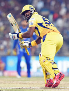 Chennai Super Kings batsman D. Smith plays a shot during IPL Final against Mumbai Indians at Eden Gardens in Kolkata, May 24. (Ashok Bhaumik | PTI) page-sports-cricket-2015iplchamps-05