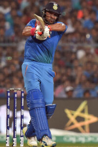 India’s Yuvraj Singh plays a shot during the ICC T20 World cup match against Pakistan at Eden Gardens in Kolkata, Mar. 19. (Ashok Bhaumik | PTI) page-sports-cricket-wt20-indiapak-09
