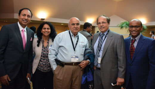 (R-l): Ram Reddy, Venk Shukla and Kanwal Rekhi seen with other attendees at #TiEcon2016. page-tie-03