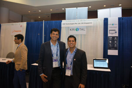 Vivek Mohindra and Asheesh Chanda, co-founders of Kristal AI, from Singapore TiE. (Vansh A. Gupta/Siliconeer)
page-tiecon-2017-conference-13