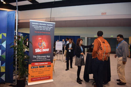 Attendees network near the Siliconeer booth at #TiEcon 2015. Amar D. Gupta | Siliconeer page-tiecon2015-06