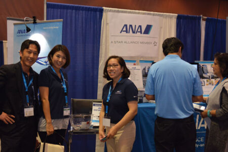 The ANA booth offered flight connections to Japan and Asia from San Jose as well as San Francisco. Amar D. Gupta | Siliconeer page-tiecon2015-11