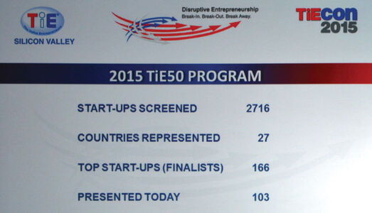 A slide showing the success of #TiE50 progam. Amar D. Gupta | Siliconeer page-tiecon2015-17