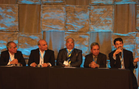 The ‘Make in India’ panel at #TiEcon 2015. (From l-r): Lakshmi Narayanan, vice chairman, Cognizant; M. Mangapati Pallam Raju, former cabinet minister of HRD, Govt. of India; Madhukar Jetley, advisor, NRI & externally aided projects, Govt. of U.P., India; Venkatesan Ashok, Consul General of India, San Francisco; and Jayesh Ranjan, sec ITE&C & commissioner of industries, Govt. of Telangana, India. Amar D. Gupta | Siliconeer page-tiecon2015-22