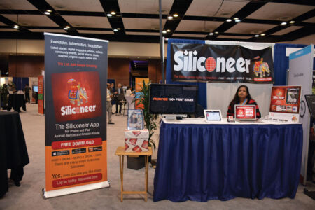 The Siliconeer booth shows the premier multi-media magazine for South Asians in Silicon Valley. Amar D. Gupta | Siliconeer page-tiecon2015-23