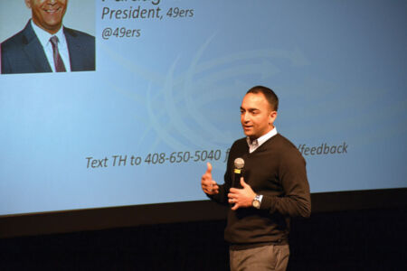 TiE Youth keynote speaker Paraag Marathe, president of 49ers, at #TiEcon 2015. Vansh A. Gupta | Siliconeer page-tiecon2015-24