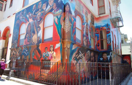 500-years of resistance on a church wall. page-travel-al-sfmurals-09