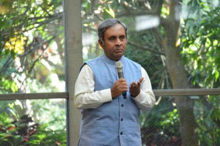 Consul General of India, San Francisco, Ambassador Venkatesan Ashok inaugurating the 2nd International Yoga Day celebrations in San Francisco, June 18. (Indian Consulate, San Francisco) page-yoga-02