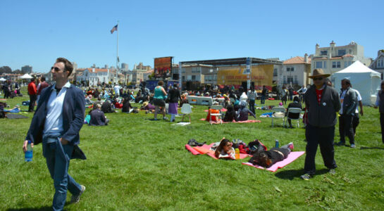 Glimpses of the International Yoga Day festivities in San Francisco, June 21. (Amar D. Gupta | Siliconeer) page-yoga-day-04