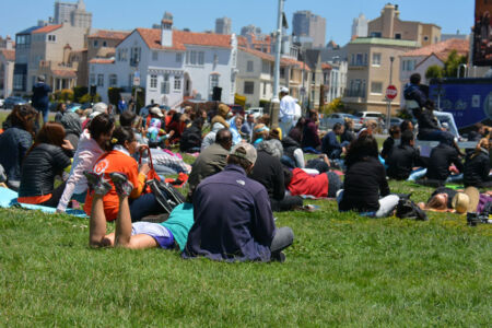 Glimpses of the International Yoga Day festivities in San Francisco, June 21. (Amar D. Gupta | Siliconeer) page-yoga-day-06