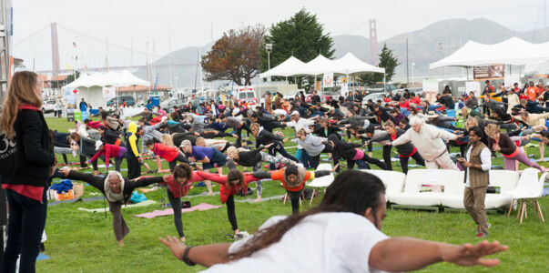 Glimpses of the International Yoga Day festivities in San Francisco, June 21. (Mahendra Singh) page-yoga-day-14