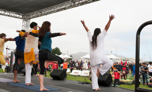 Glimpses of the International Yoga Day festivities in San Francisco, June 21. (Mahendra Singh) page-yoga-day-16