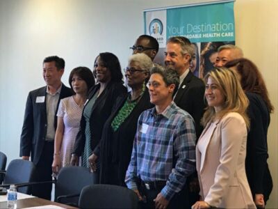 Group photo of speakers and Covered California team at the Covered California multicultural media roundtable, in Oakland, Calif., Aug. 27. (Amar D. Gupta/Siliconeer) page-covered-ca-oak-2019-22