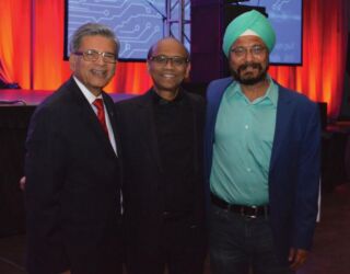 (L-r) Former TiE President, Vish Mishra, TiE President Ram Reddy, TiE Inflect Convener R. Paul Singh page-tie-22-dsc_7826