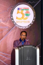 NEW YORK, NEW YORK - NOVEMBER 04: <> Jay Sean and Thara Natalie celebrate Diwali at The Empire State Building on November 04, 2021 in New York City. (Photo by Noam Galai/Getty Images for Empire State Realty Trust)