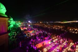 Ayodhya, UP, the birth place of Lord Ram, lit up with a laser show on Diwali, the festival of lights. (Siliconeer/APHIMAGES)