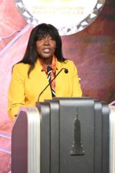 NEW YORK, NEW YORK - NOVEMBER 04: <> Jay Sean and Thara Natalie celebrate Diwali at The Empire State Building on November 04, 2021 in New York City. (Photo by Noam Galai/Getty Images for Empire State Realty Trust)