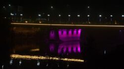 An illuminated view of bridge during Diwali festival, in Srinagar. (Siliconeer/APHIMAGES/Umar Ganie)